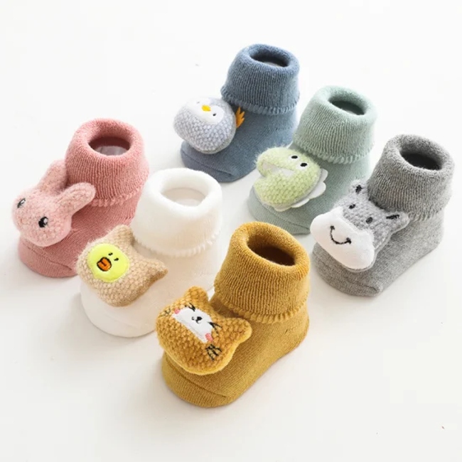 Warm Thickened Baby Socks Dolls Cartoon Anti Slip Children Floor Socks Slipper Socks Shoes Cute Kids Socks