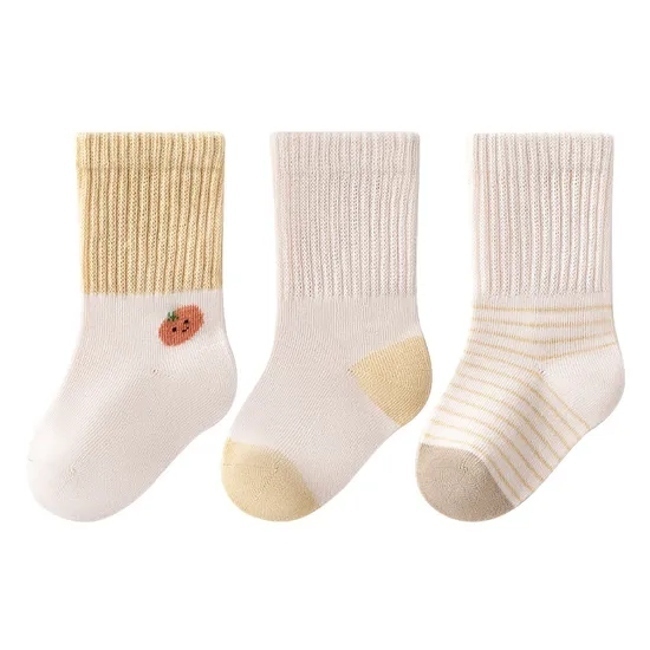 Cozy Autumn Cotton Baby Socks with Custom Logo Design