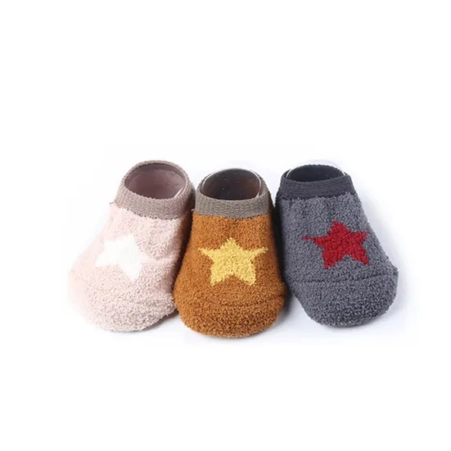 Unisex Children Baby Kids Cotton Wholesale Short Non Slip Shoes Socks