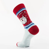 Men Women Cotton Santa Claus Pattern Jacquard Gift Red Crew Socks