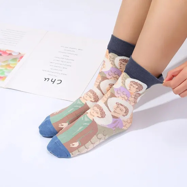 Xianghui Crew Men Custom Jacquard Novelty Fashion Happy Socks for Women