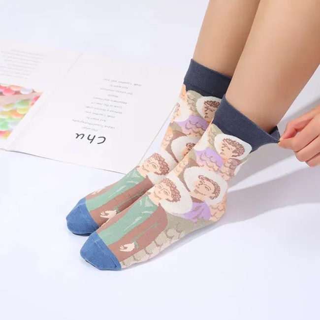 Xianghui Crew Men Custom Jacquard Novelty Fashion Happy Socks for Women