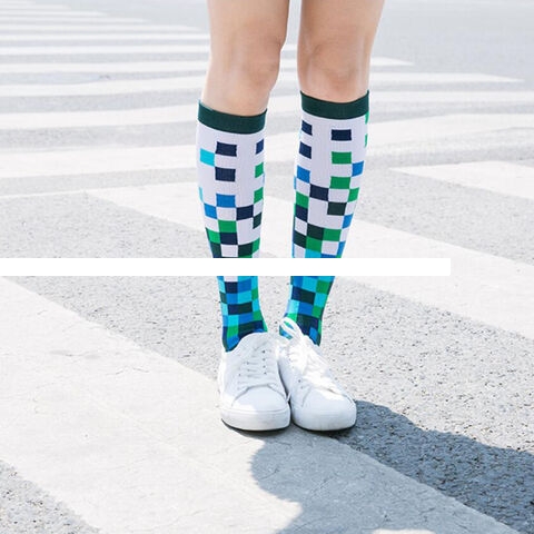 Wholesale Men Compression Socks for Women and Men mmHg Circulation Support Socks White Casual Sport Compression Socks