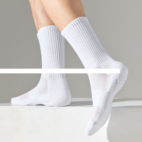 Men s Moisture Control Crew Socks, Athletic Cushioned Socks with Arch Compression for a Secure Fit