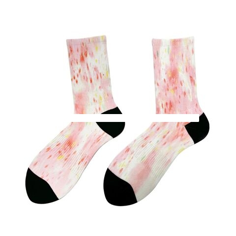 Creative D Printed Sweat Absorbent Casual Crew Socks for Men and Women for Spring Sublimation Fun