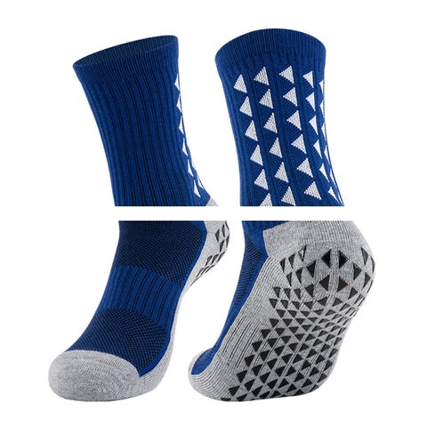 Unisex Anti Slip Soccer Socks Non Slip Football Hockey Sports Grip Pads Socks Cushioned Athletic Non Skid Crew Soccer Socks