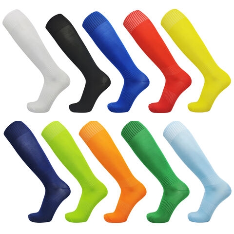 High Tube Custom Sports Socks for Daily Use Solid Color with Logo Grip Factory Direct Wholesale Soccer Training Socks