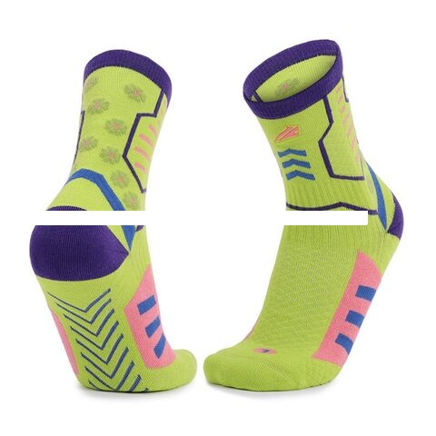 Free Sample Stocks Profession Nylon Breathable Quick Drying Mesh Sport Socks Support Custom Design Low Moq