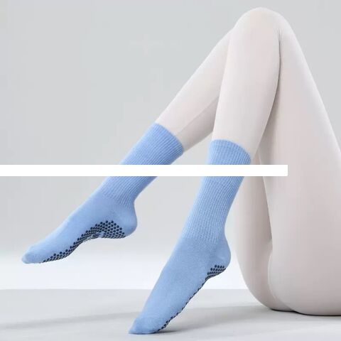 Hot Sell Women Yoga Socks Support Custom Logo Color Grips Sport Socks Free Sample Low MOQ