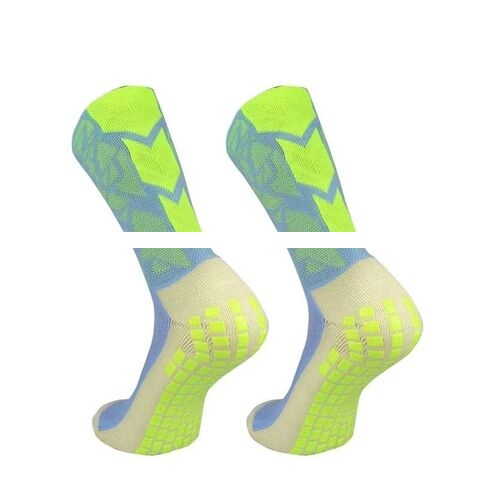 Wholesale High Quality Men Crew Cotton Spandex Custom Logo Anti Silp Grips Socks Football Sports Socks