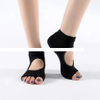 Toeless Non Slip Women Yoga Socks with Grips for Pilates Ballet Barre Dance Barefoot Workout Open Toe Fitness Gym