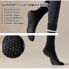 Green stripe yoga five finger socks anti slip anti friction custom Pilates socks professional custom logo