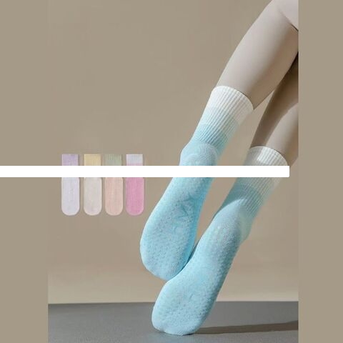 Gradient Yoga socks Candy Color custom logo socks Free samples high quality indoor Pilates socks