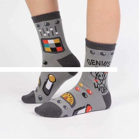 Custom design toddler Children Crew Socks