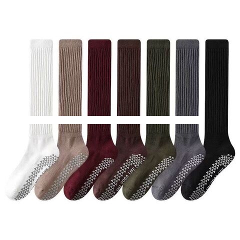Factory stock in mid tube yoga socks tie dye breathable high elastic cotton new five finger socks custom Pilates socks woman