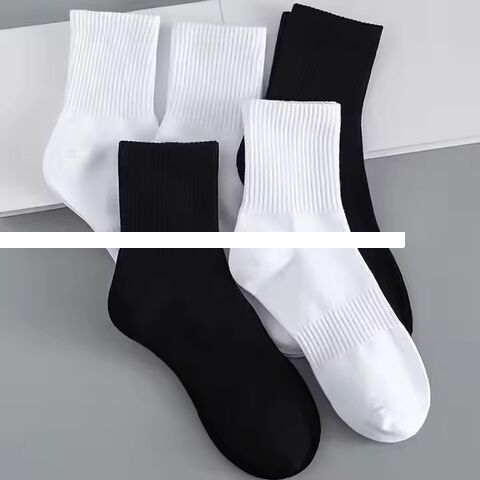 Custom Embroidered Knitting Logo Socks Men s Crew Unisex Basketball Sports Cotton Socks for Men