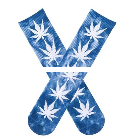 Fashion Skateboard Men s And Women s Socks Tie Dye Maple Leaf Non slip Pure Cotton Socks Custom Sports Socks