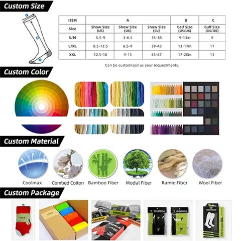 Medical Copper Infused Circulation Graduated Knee High Sports Compression Socks For Nurse