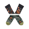 Men s fashionable artistic jacquard street skateboard retro style pure cotton mid length socks
