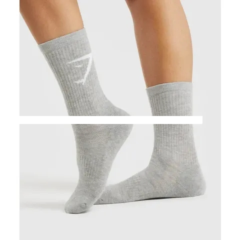 Custom brand logo knitting jacquard gym socks cotton crew sports gymnastics socks for gym sports