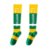 High Quality Women Compression Socks Jacquard Letter Design Suppot Custom Logo Long Sport Socks