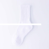 Wholesale pure white black sweat absorbent socks for men custom non slip thickening towel sport socks