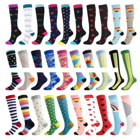Wholesale Running Stockings Mmhg Men Women Sports Socks Marathon Cycling Football Varicose Veins Sock Compression Socks