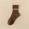 2024 High Quality Men and Women Business Full Season Cotton Socks Thick Elastic Cuff Casual Solid Color Soft Crew Socks