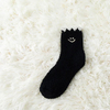 Autumn and Winter New Coral Velvet Socks Women′s MID-Calf Socks Smiley Embroidery Thickened Home Floor Socks Towel Socks
