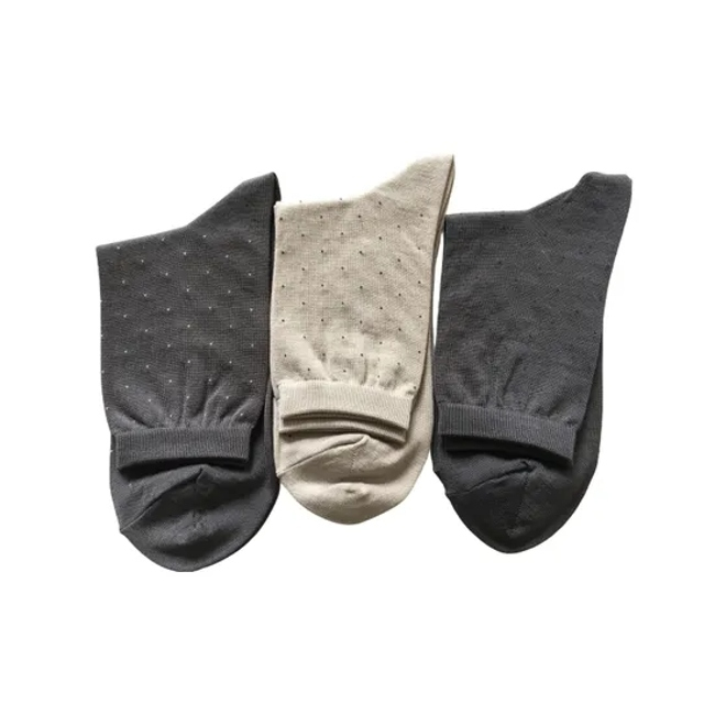 Antibacterial Soft Breathable High Elastic Mercerized Cotton Value Business Men Ankle Crew Socks
