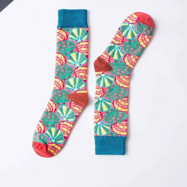 Personalized Jacquard Women′s Socks Fashionable Hundreds of Long Socks Ins Tide Niche Socks Sweat Absorbent Permeable Cotton Socks
