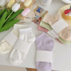 New Candy Colored Flower Embroidered Pile Socks Women Cotton Socks