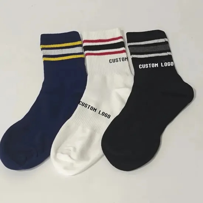 Cotton Spandex Plain Brown Black Crew Tube Formal Luxury Business Dress Socks