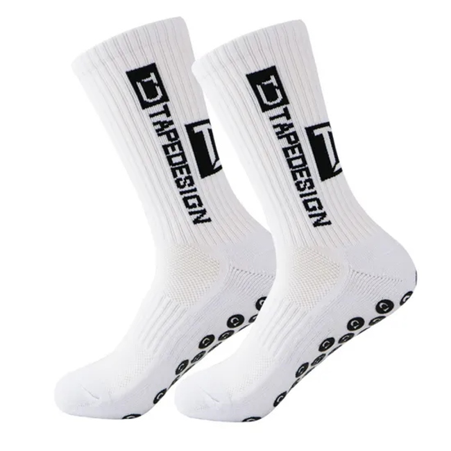 Adhesive Football Socks for Men′s Training Non Slip MID Tube Socks, Men′s Thickened Towel Bottom Professional Sports Socks