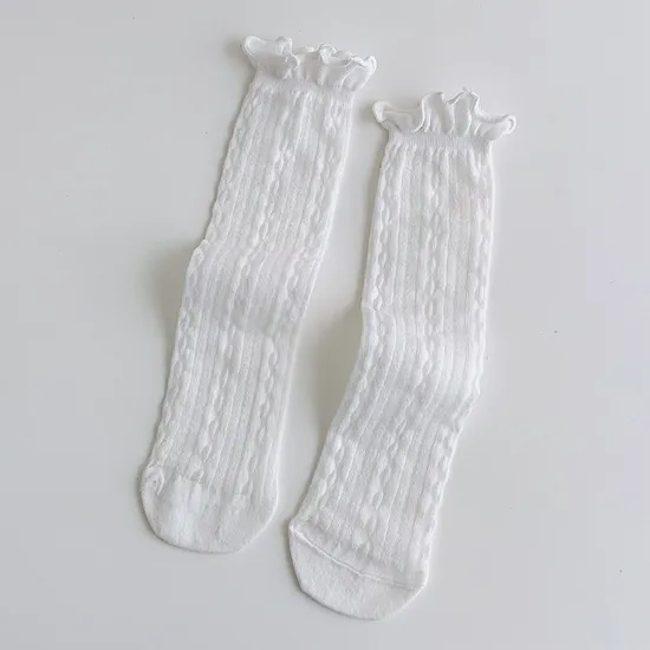 Socks Women′s Summer Section Medium Cotton Socks Sweat Absorbent Quick Drying Anti-Odor Breathable Pile Socks Japanese Cute Jk Wind Lace Socks