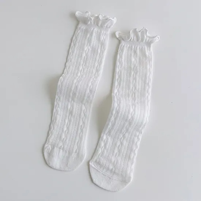 Socks Women′s Summer Section Medium Cotton Socks Sweat Absorbent Quick Drying Anti-Odor Breathable Pile Socks Japanese Cute Jk Wind Lace Socks