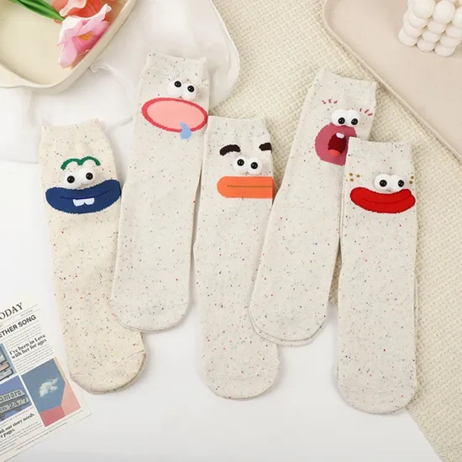 Winter Rolled Edge Short Socks Cute Socks Women Fresh Winter Wooden Ear Edge Female Socks Student Socks