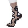 Simple Black and White Floral Design Cute Cow Cotton Socks MID-Calf Trendy Casual Socks