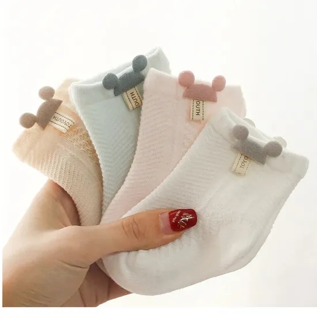 Summer Breathable Cozy Cotton Baby Girl Socks Newborn Baby Socks Cartoon Cute Infant Short Tabi Toddler Socks