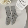 Socks Women′s Letter N Medium Socks Spring Summer Combed Cotton Breathable Thin Simple Outer Long Socks