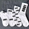 Custom Design Logo for Men Crew Low MOQ Order Bamboo Cotton Black Man Sport Sock