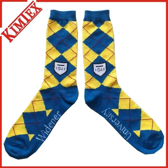Wholesale Custom Combed Cotton Happy Crazy Stripe Business Dress Crew Men Socks