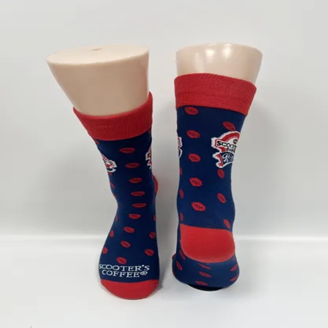 Custom Branded Paper Tag Business Mens Socks Funny Music Patterned Black Tube Socks