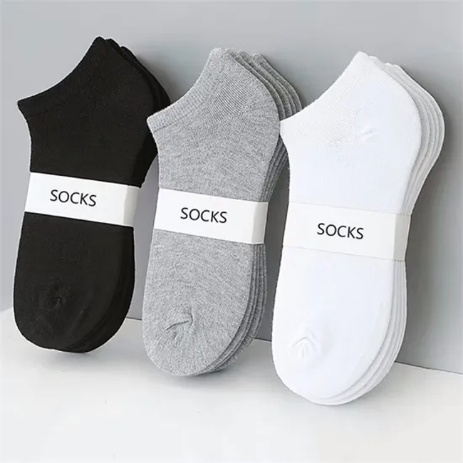 OEM Service Custom Low-Cut Men′s Sports Cotton High Quality Black Business Ankle Socks
