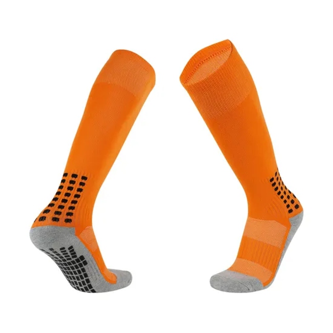Customized Long Tube Soccer Adhesive Socks, Adult and Youth Thick Towel Bottom Knee Pads, Anti Slip and Anti Odor High Tube Socks
