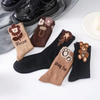 Fall and Winter Feather Yarn Cartoon Three-Dimensional Cotton MID-Tube Women′s Socks