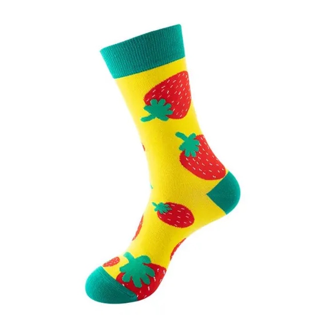 Custom Wholesale Plain Knit Men Business Socks Fashion Happy Crew Man Cotton Socks