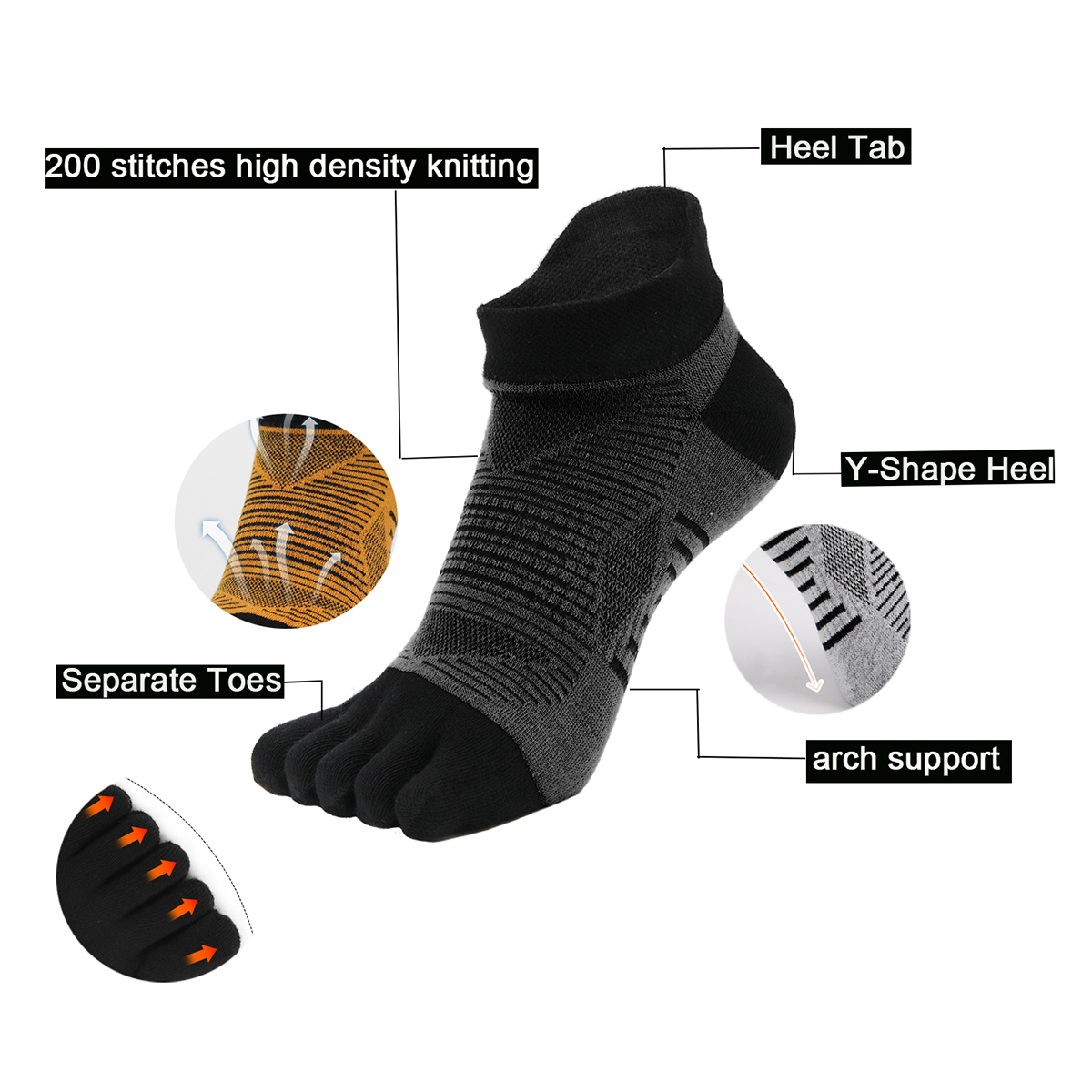 durable Women's Striped Casual Sports Breathable Mid-calf 