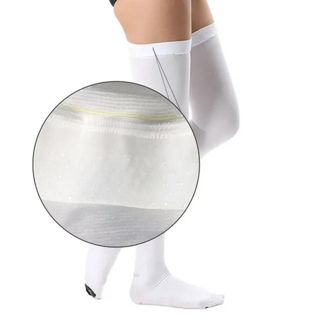 Medical White Gradient Close Toe Compression Socks