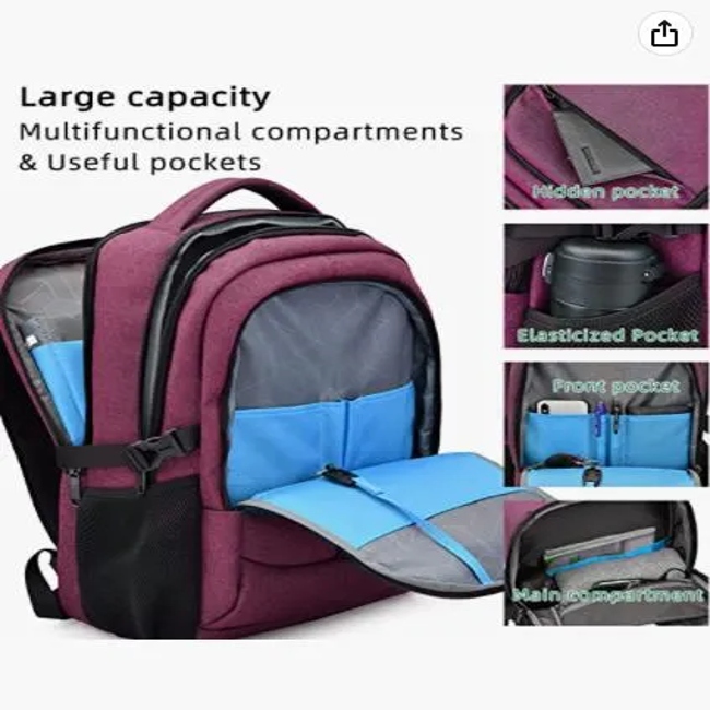 Fashion Big Capacity Double Shoulder Business Leisure Travel Laptop Computer Notebook College School Backpack Pack Bag
